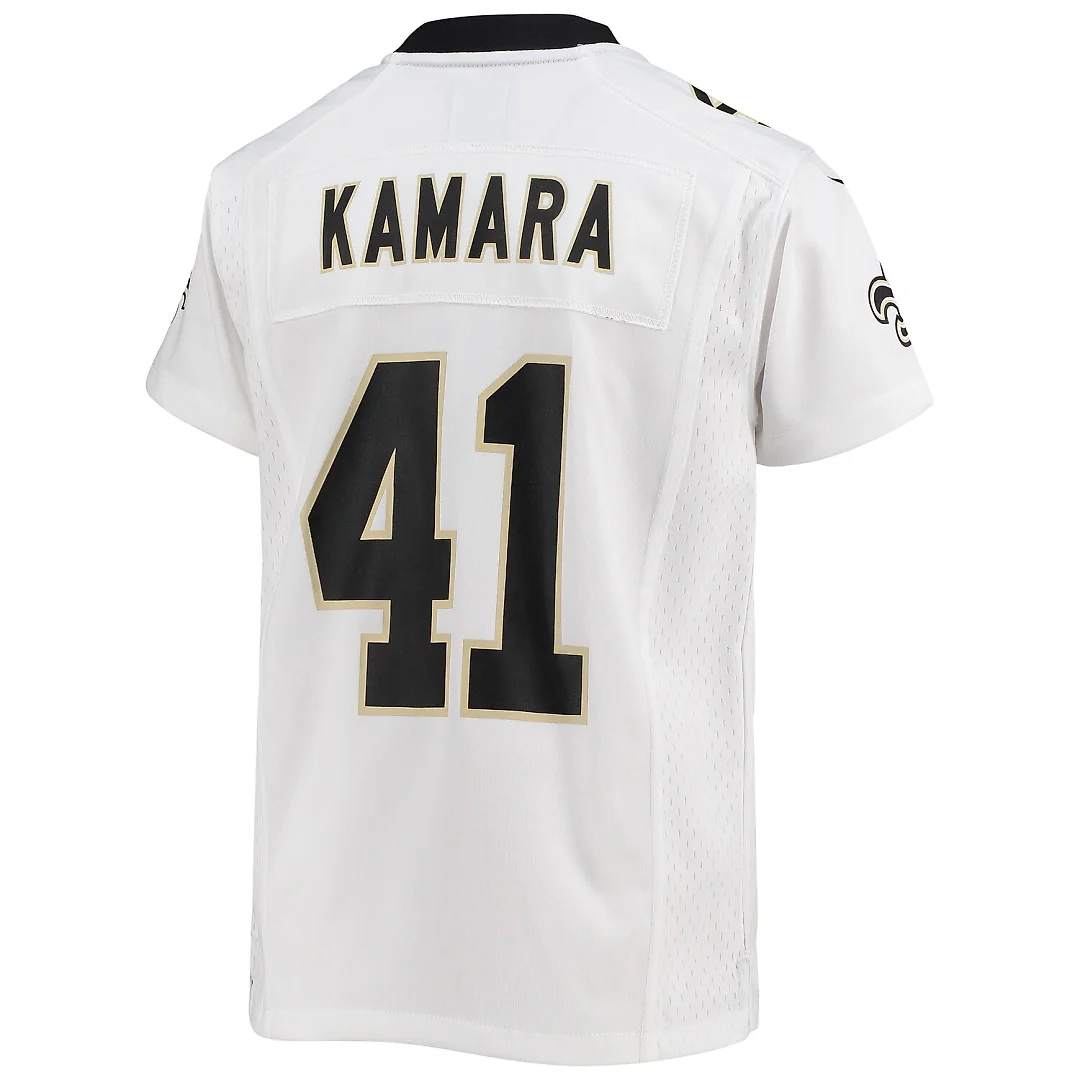 Zennovawear Alvin Kamara New Orleans Saints Youth Game Jersey - White