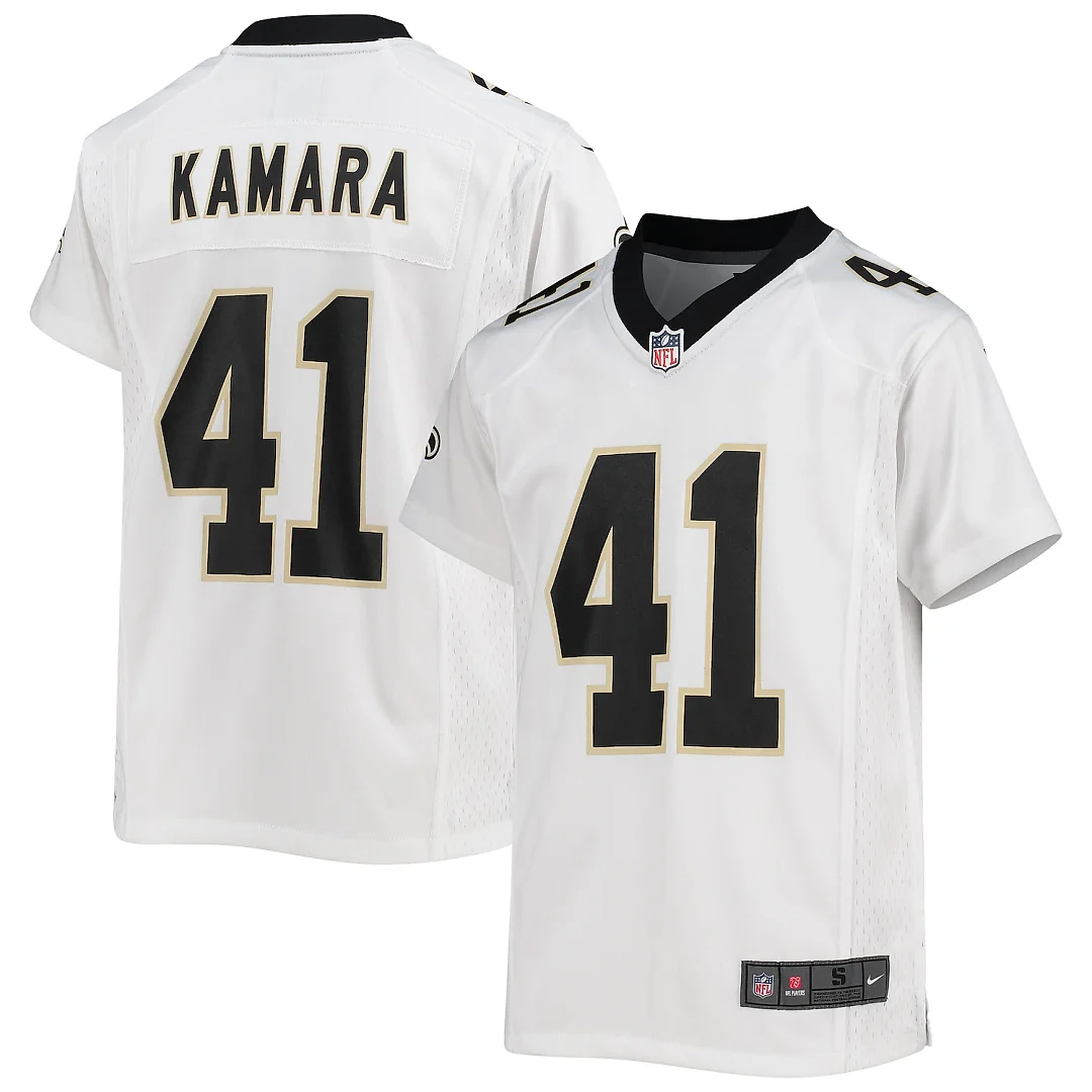 Zennovawear Alvin Kamara New Orleans Saints Youth Game Jersey - White
