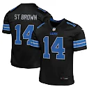 Zennovawear Amon-Ra St. Brown Detroit Lions Youth Game Jersey - Black