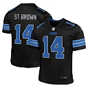 Zennovawear Amon-Ra St. Brown Detroit Lions Youth Game Jersey - Black