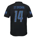 Zennovawear Amon-Ra St. Brown Detroit Lions Youth Game Jersey - Black