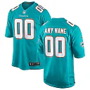 Zennovawear Miami Dolphins Youth Custom Game Jersey - Aqua