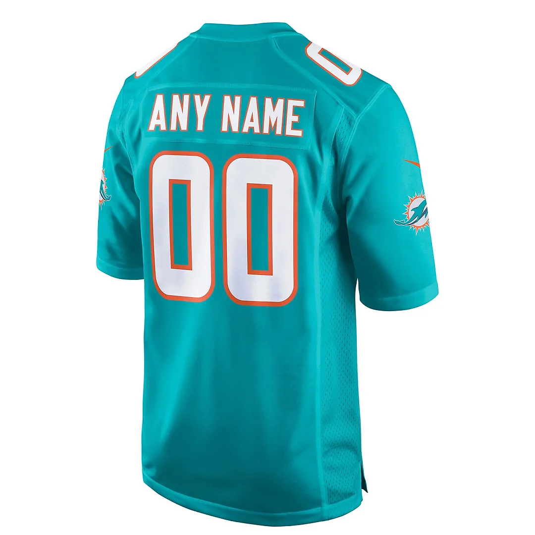 Zennovawear Miami Dolphins Youth Custom Game Jersey - Aqua