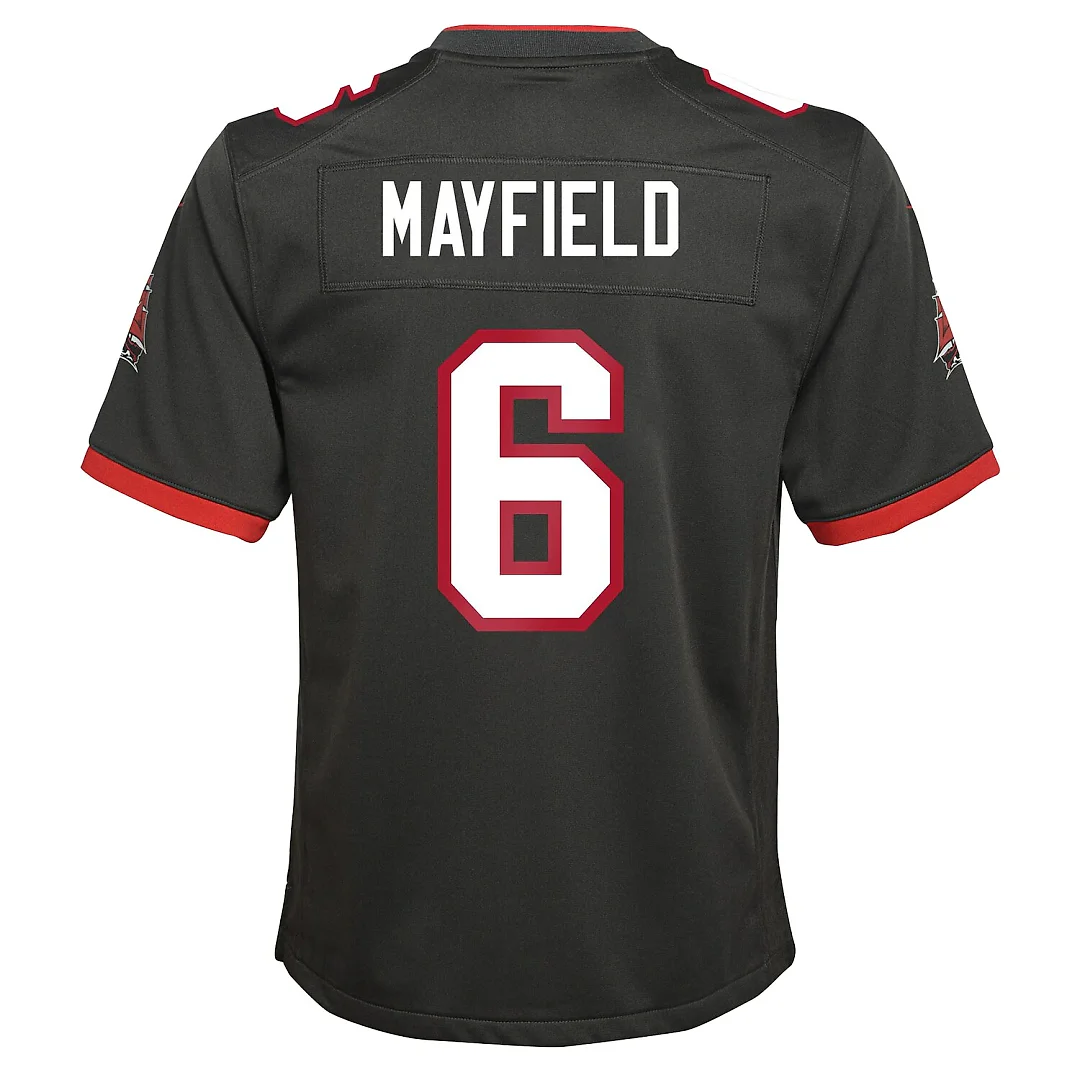 Zennovawear Baker Mayfield Tampa Bay Buccaneers Youth Game Jersey - Pewter