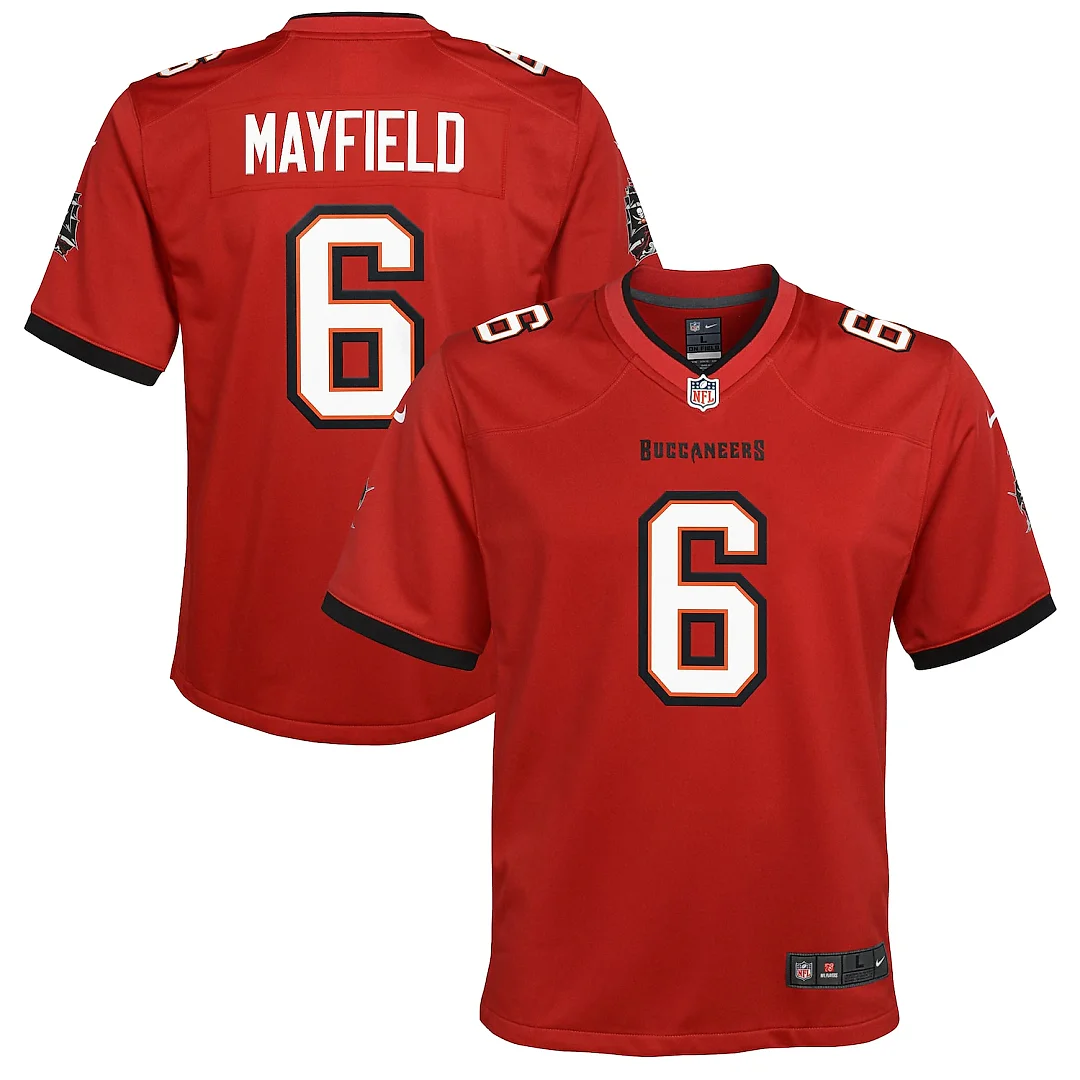 Zennovawear Baker Mayfield Tampa Bay Buccaneers Youth Game Jersey - Red