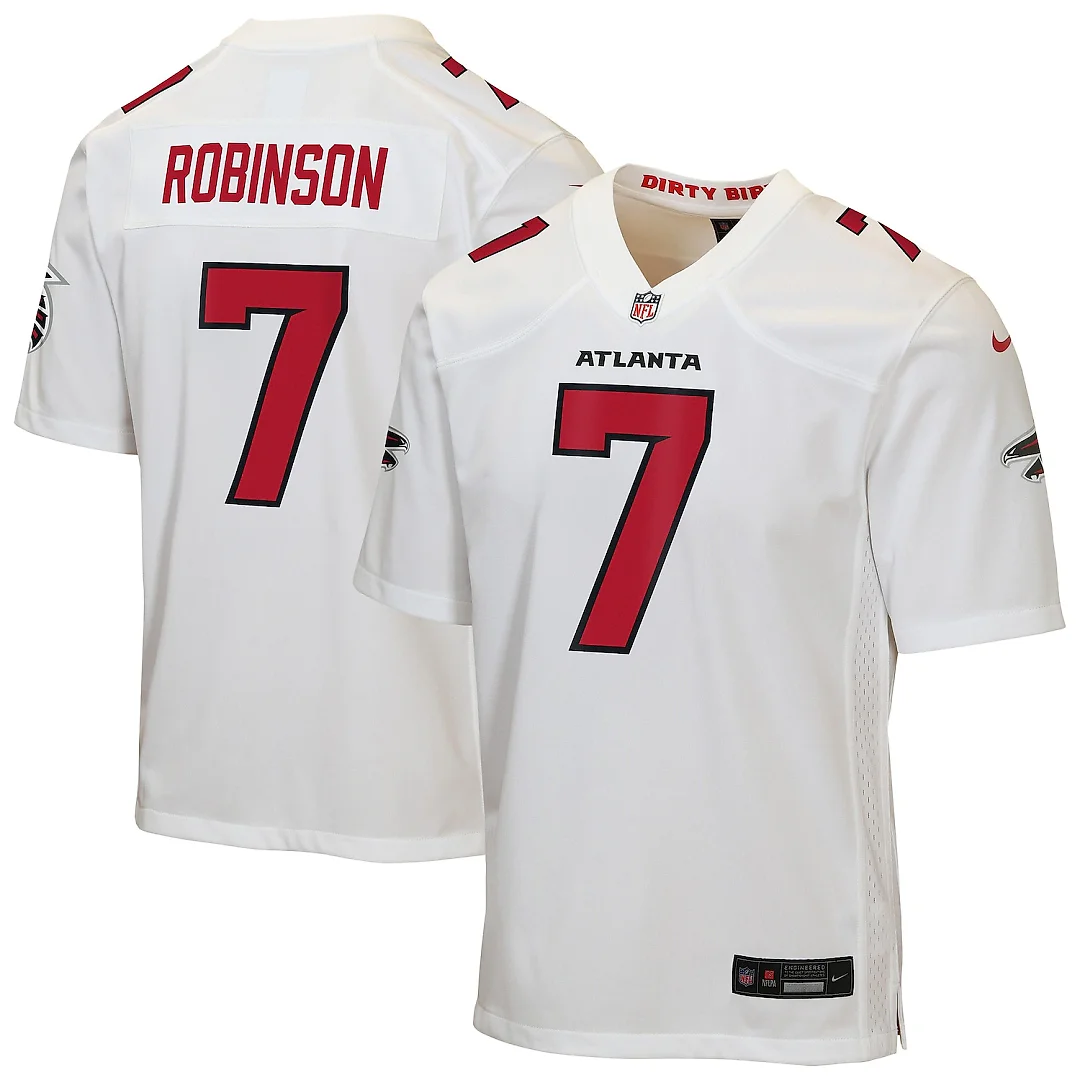 Zennovawear Bijan Robinson Atlanta Falcons Youth Game Jersey - White