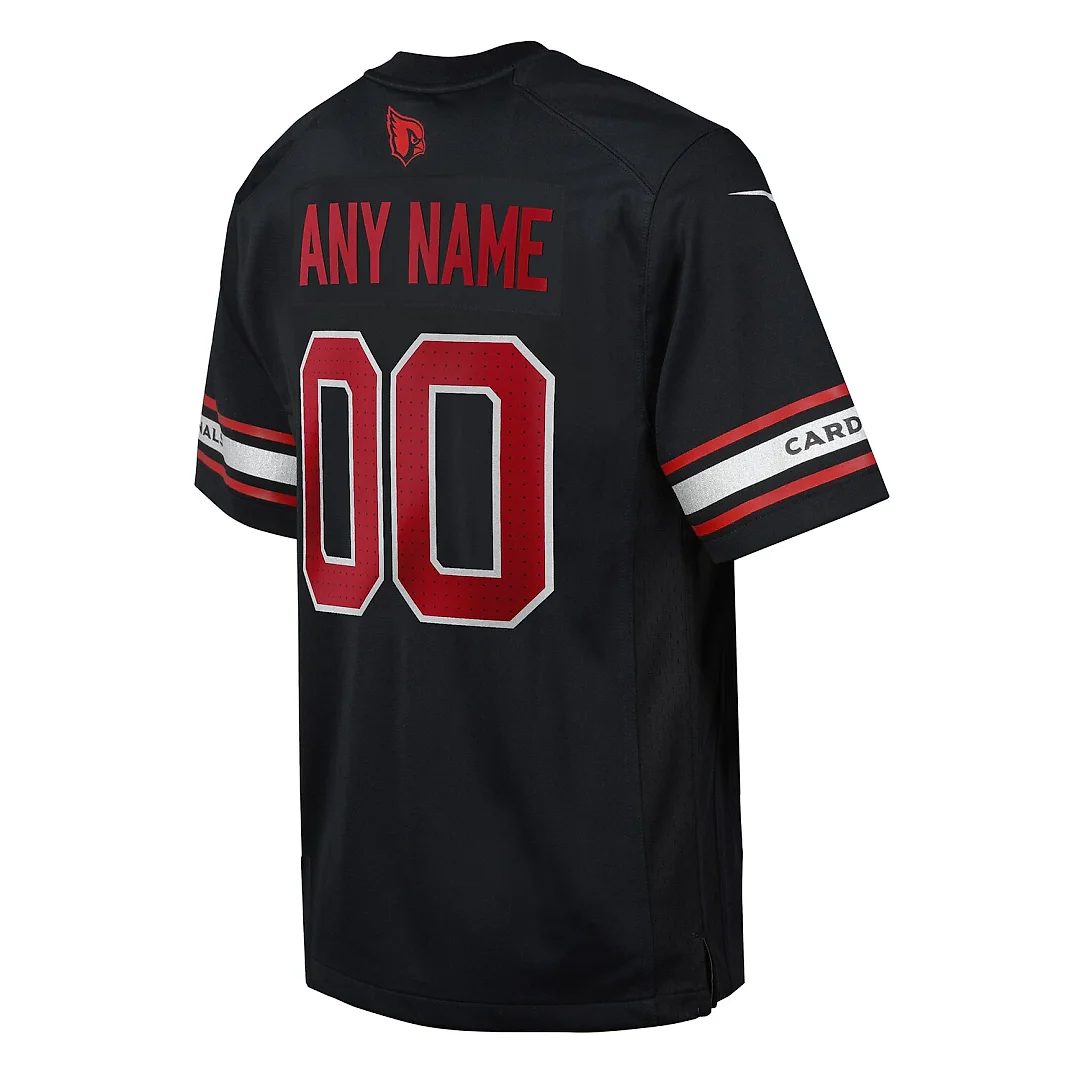 Zennovawear Arizona Cardinals Youth Alternate Custom Game Jersey - Black