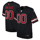 Zennovawear Arizona Cardinals Youth Alternate Custom Game Jersey - Black