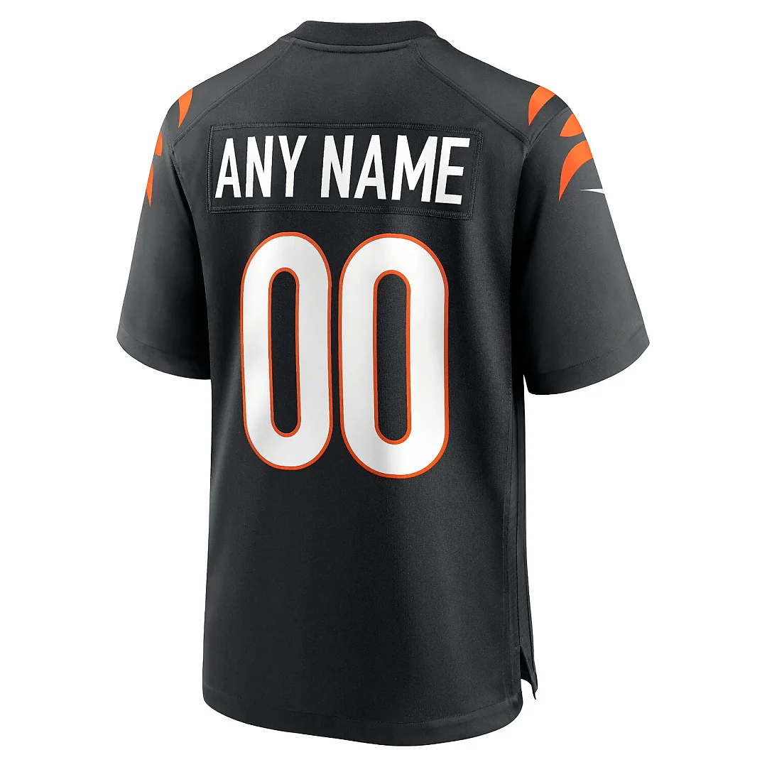 Zennovawear Cincinnati Bengals Youth Logo Game Custom Jersey - Black