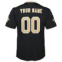 Zennovawear New Orleans Saints Youth Custom Game Jersey - Black