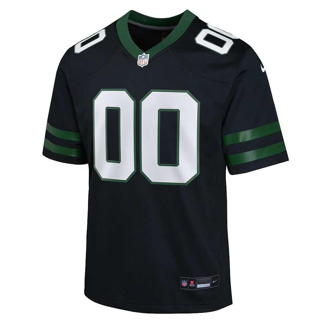 Zennovawear New York Jets Youth Alternate Custom Game Jersey - Black