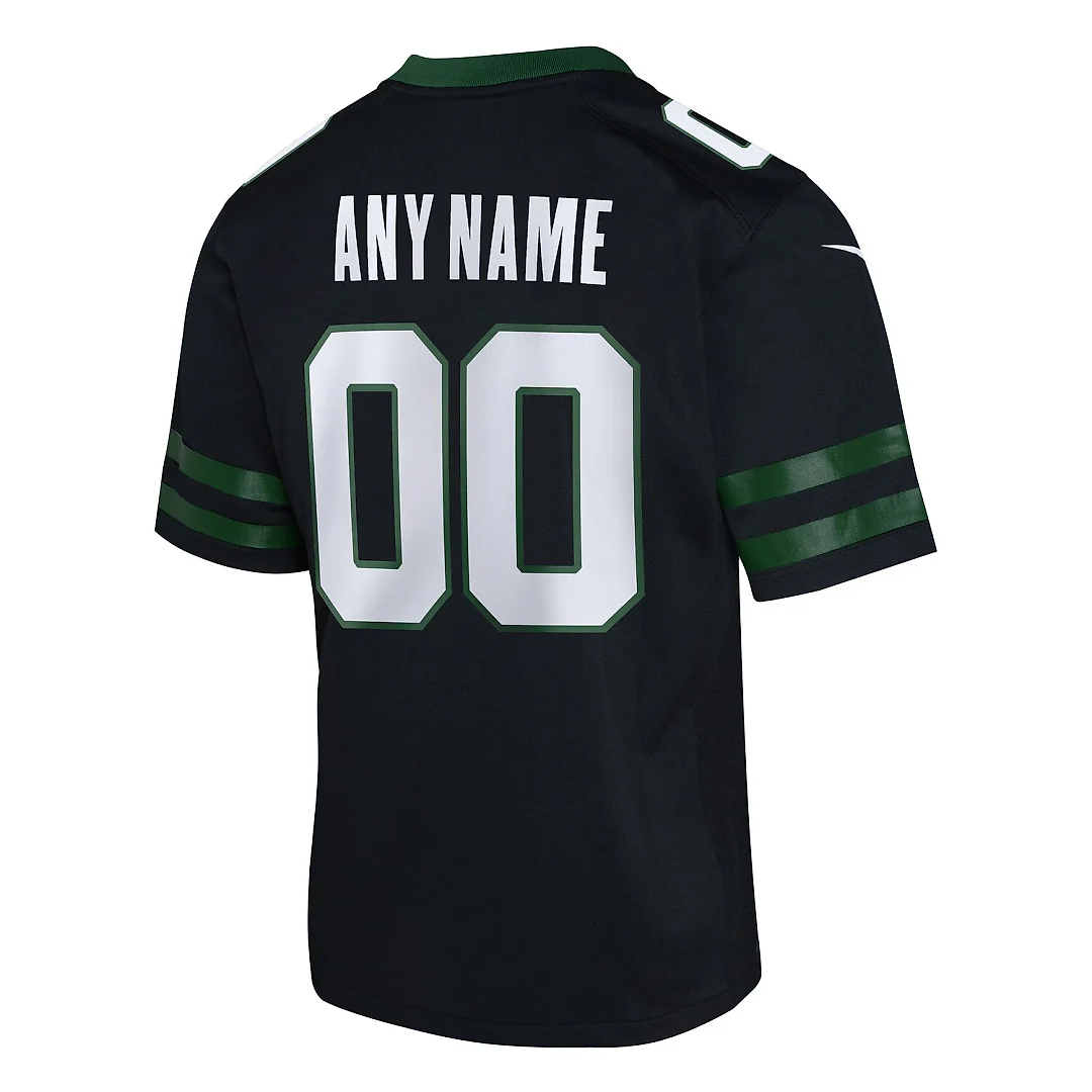 Zennovawear New York Jets Youth Alternate Custom Game Jersey - Black