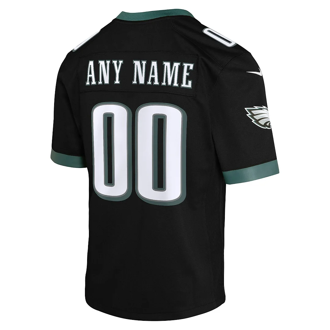 Zennovawear Philadelphia Eagles Youth Alternate Custom Game Jersey - Black