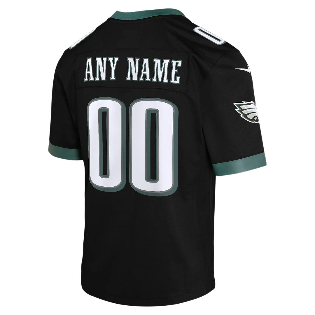 Zennovawear Philadelphia Eagles Youth Alternate Custom Game Jersey - Black