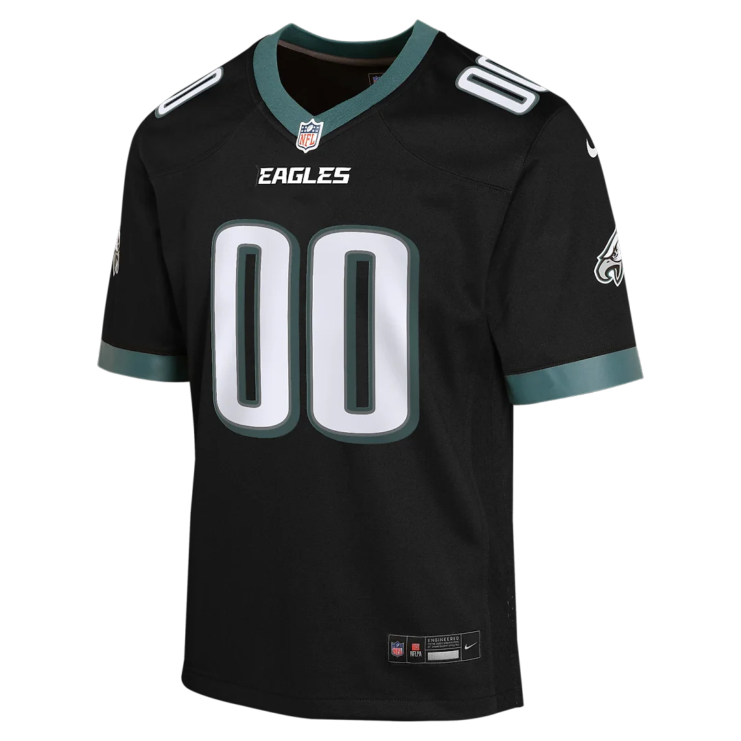 Zennovawear Philadelphia Eagles Youth Alternate Custom Game Jersey - Black