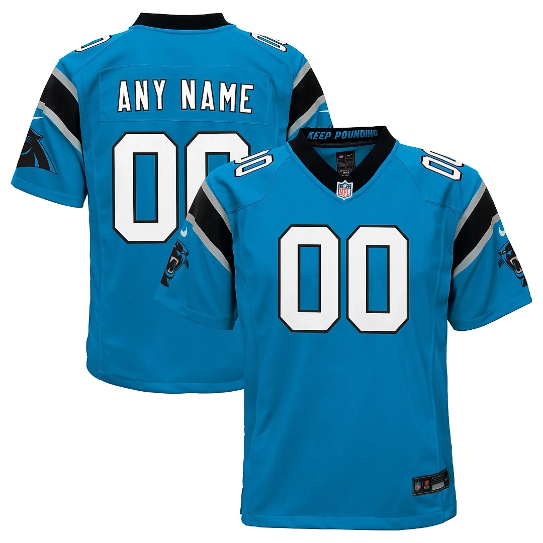 Zennovawear Carolina Panthers Youth Alternate Custom Game Jersey - Blue