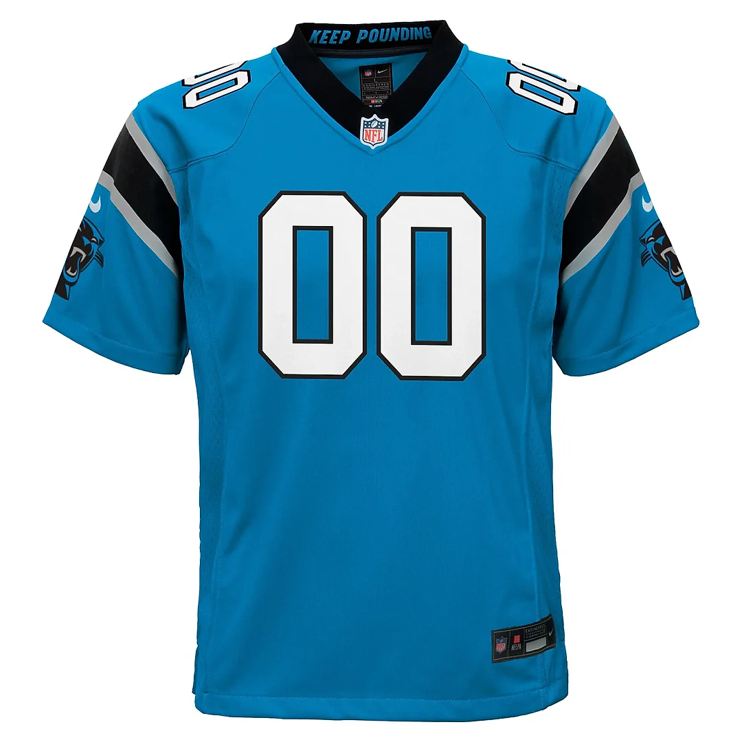 Zennovawear Carolina Panthers Youth Alternate Custom Game Jersey - Blue