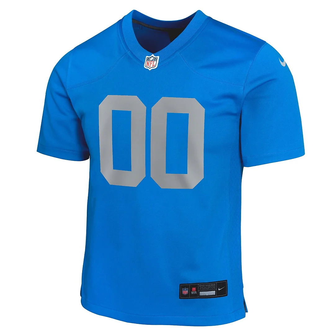 Zennovawear Detroit Lions Youth Alternate Custom Game Jersey - Blue