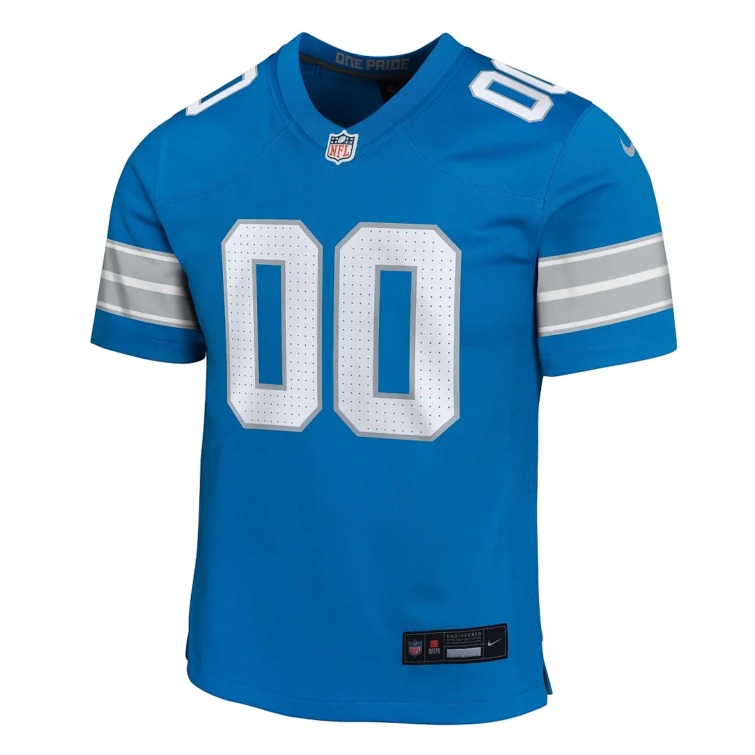 Zennovawear Detroit Lions Youth Custom Game Jersey - Blue