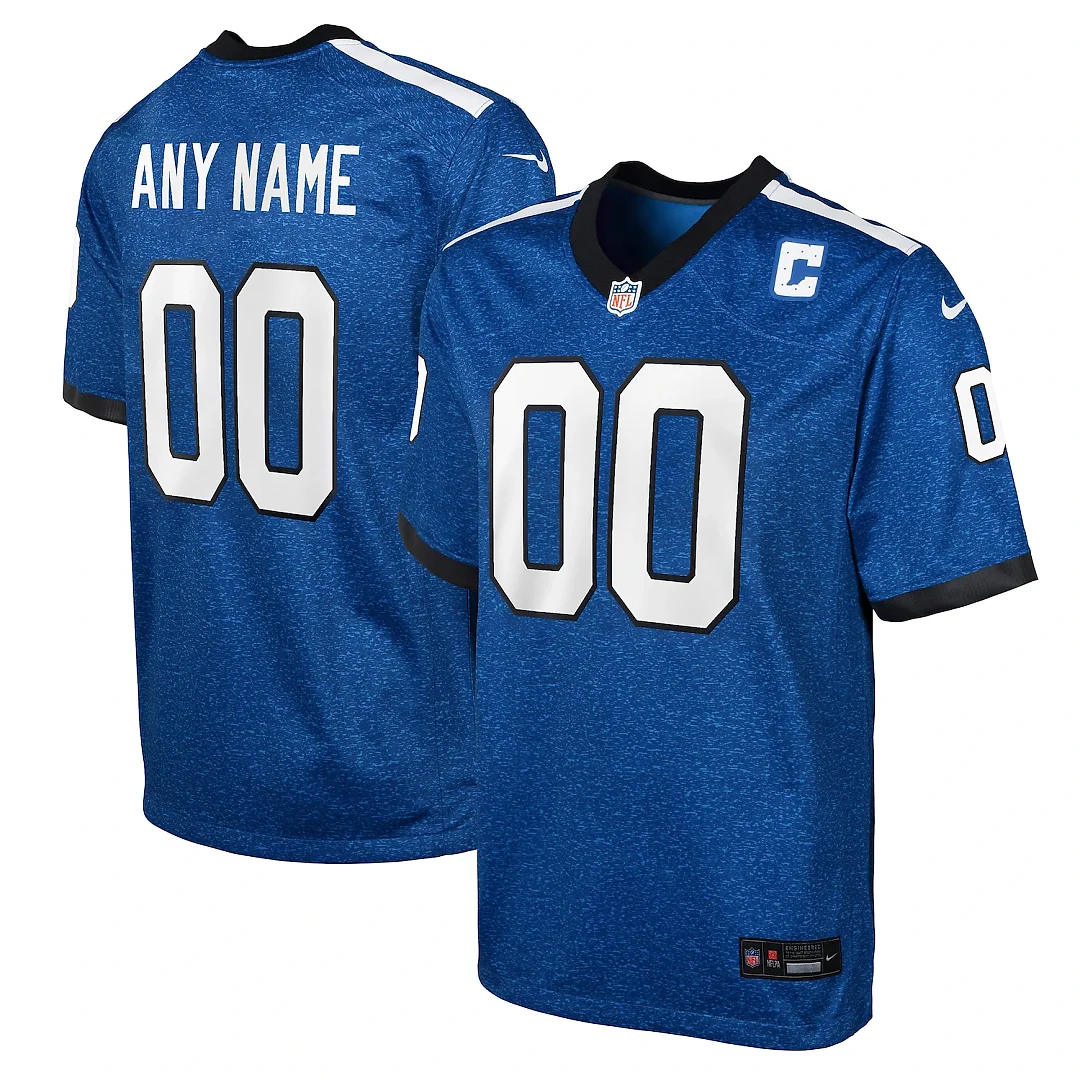 Zennovawear Indianapolis Colts Youth Indiana Nights Alternate Custom Game Jersey - Blue