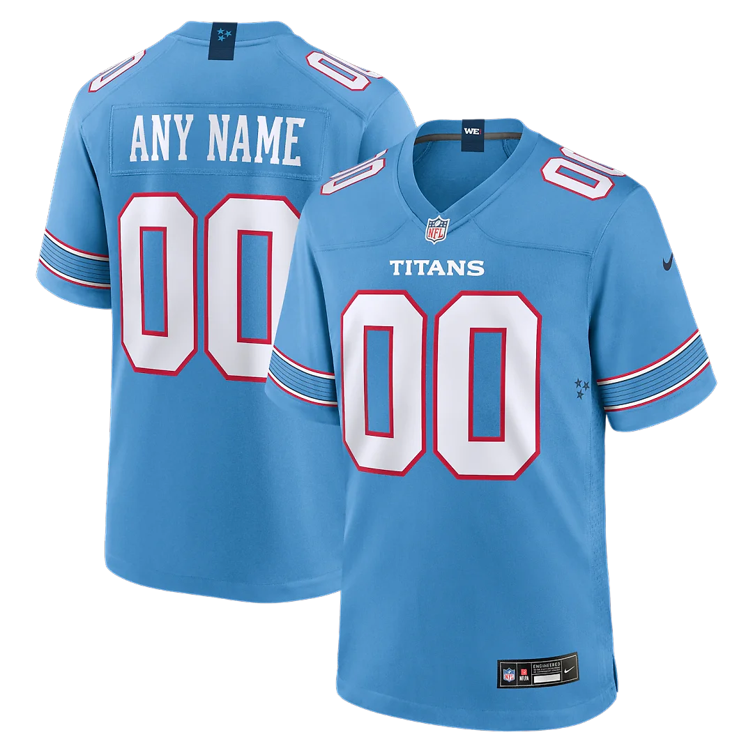 Zennovawear Tennessee Titans Youth Game Custom Jersey - Blue