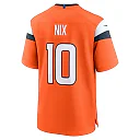 Zennovawear Bo Nix Denver Broncos Youth Game Jersey - Orange