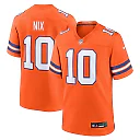 Zennovawear Bo Nix Denver Broncos Youth Game Jersey - Orange