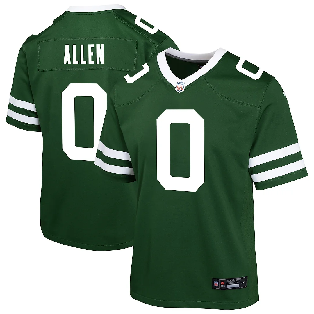 Zennovawear Braelon Allen New York Jets Youth Team Game Jersey - Green