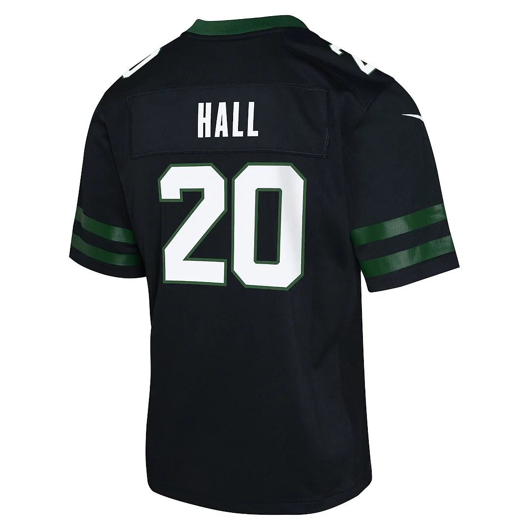 Zennovawear Breece Hall New York Jets Youth Game Jersey - Black