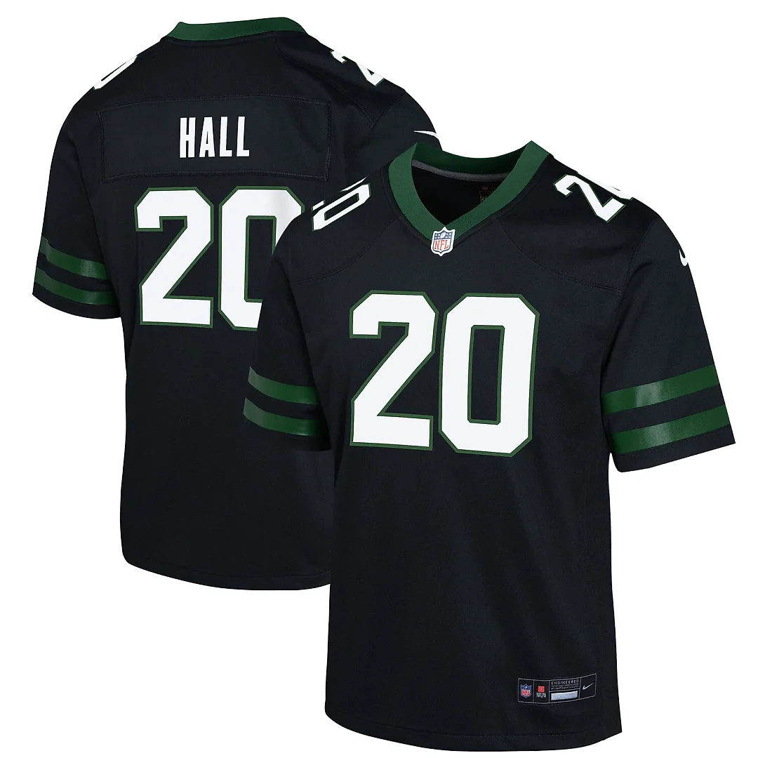 Zennovawear Breece Hall New York Jets Youth Game Jersey - Black