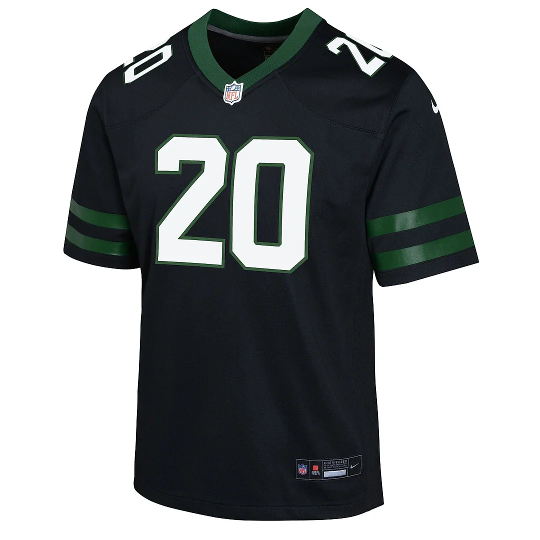 Zennovawear Breece Hall New York Jets Youth Game Jersey - Black