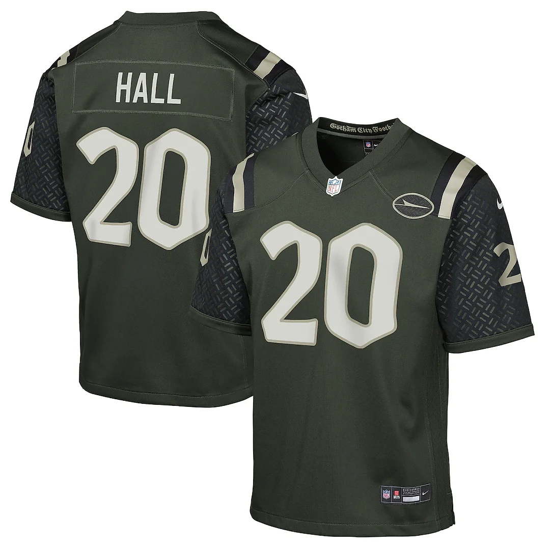 Zennovawear Breece Hall New York Jets Youth 2025 Rivalries Collection Game Jersey - Gotham Green