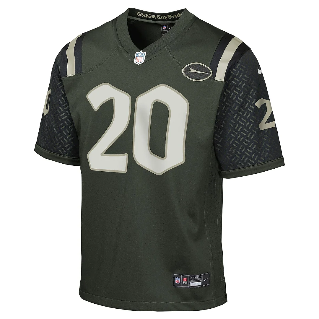 Zennovawear Breece Hall New York Jets Youth 2025 Rivalries Collection Game Jersey - Gotham Green
