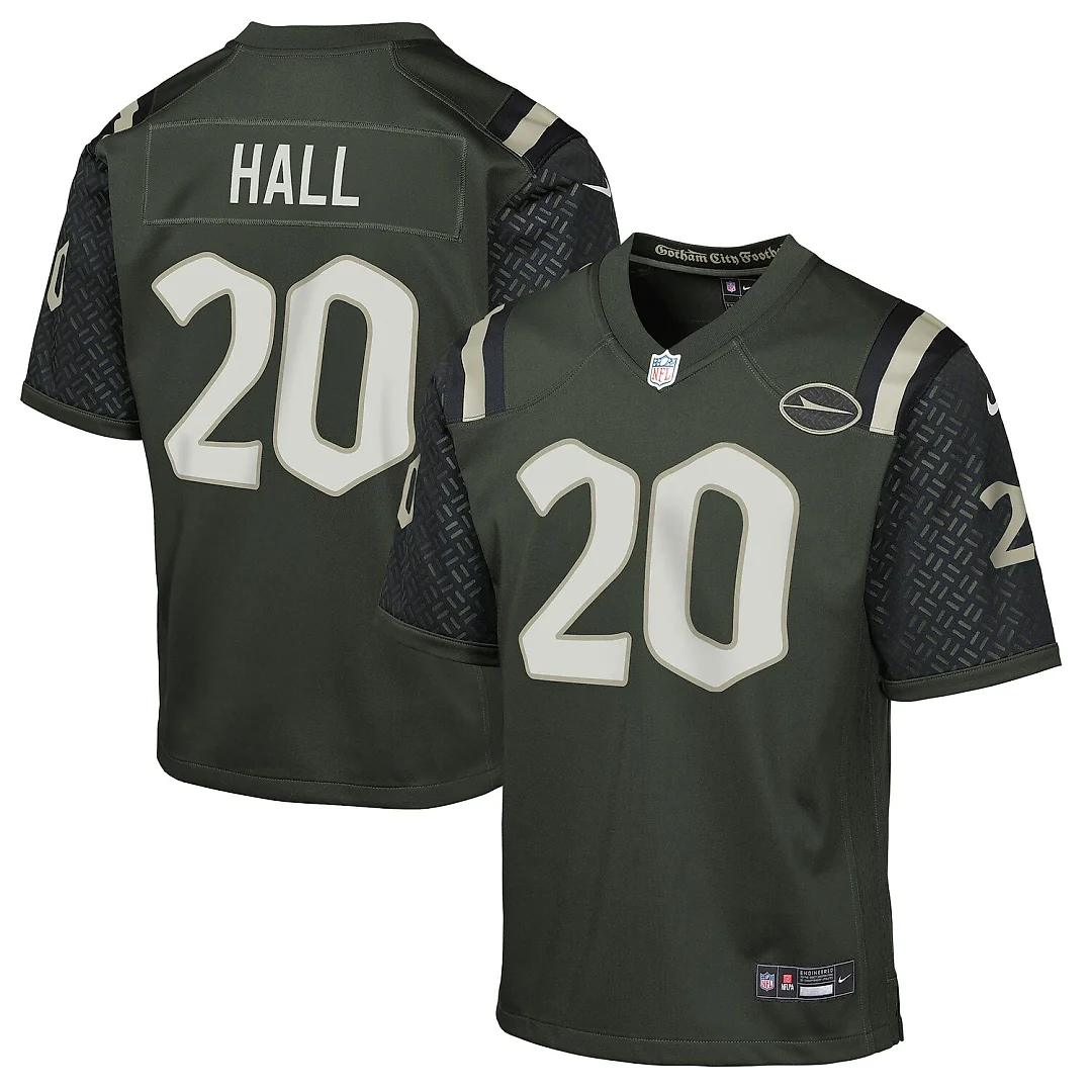 Zennovawear Breece Hall New York Jets Youth 2025 Rivalries Collection Game Jersey - Gotham Green