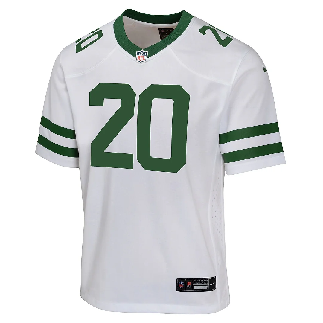 Zennovawear Breece Hall New York Jets Youth Game Jersey - White