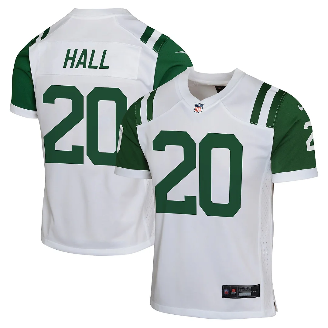 Zennovawear Breece Hall New York Jets Youth Game Jersey - White