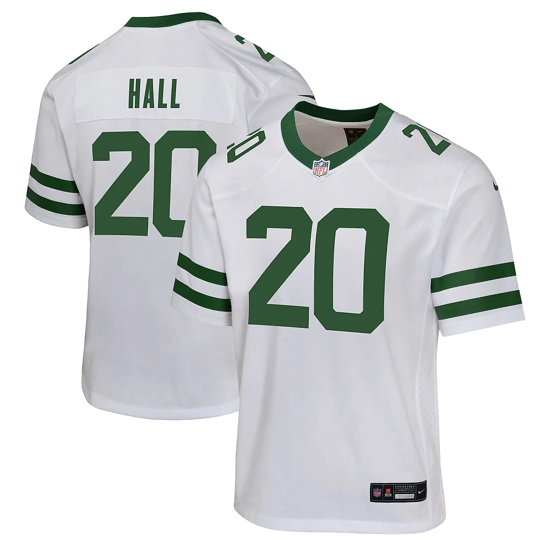 Zennovawear Breece Hall New York Jets Youth Game Jersey - White