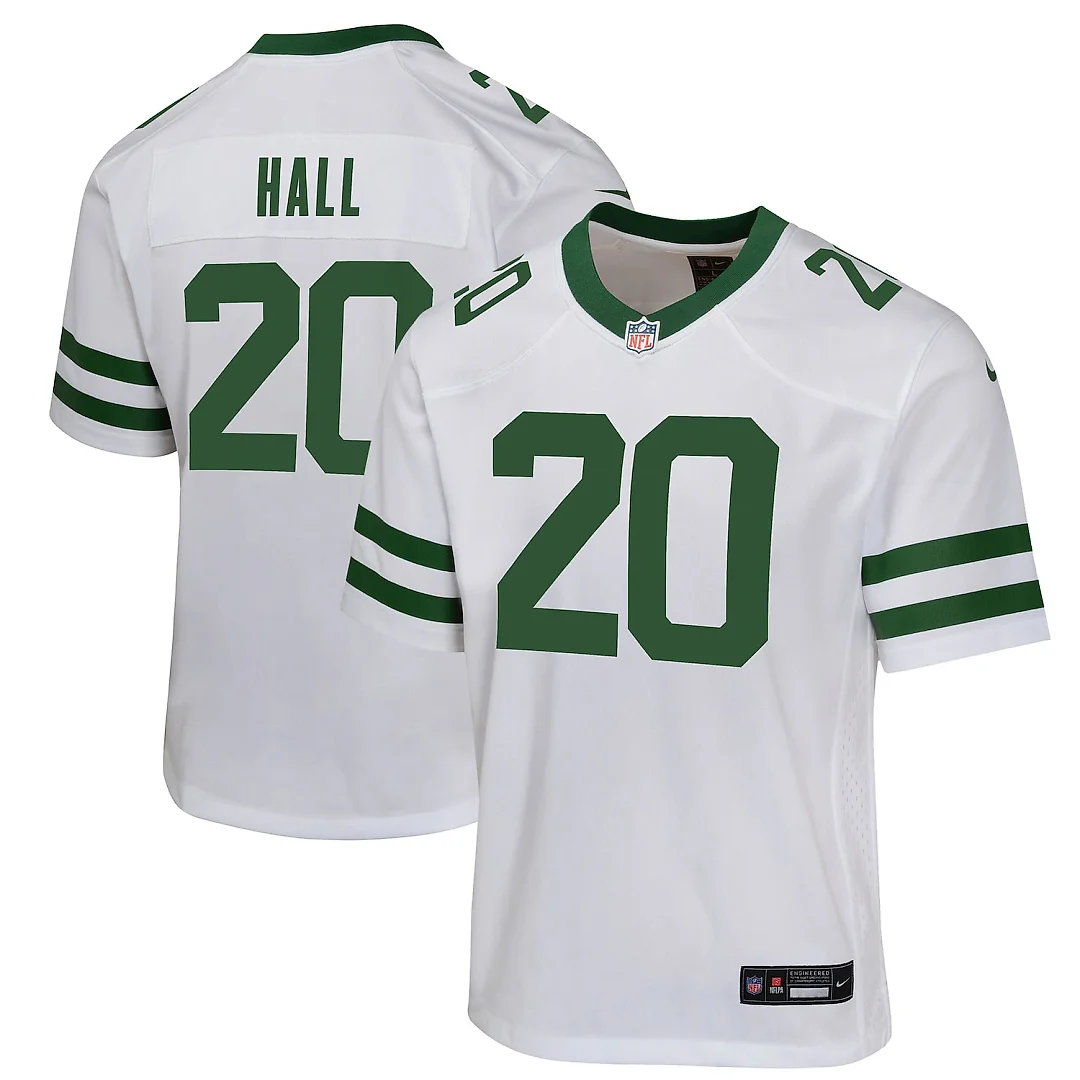 Zennovawear Breece Hall New York Jets Youth Game Jersey - White