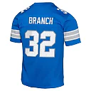 Zennovawear Brian Branch Detroit Lions Youth Game Jersey - Blue