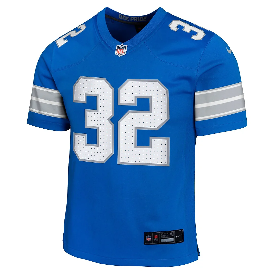 Zennovawear Brian Branch Detroit Lions Youth Game Jersey - Blue
