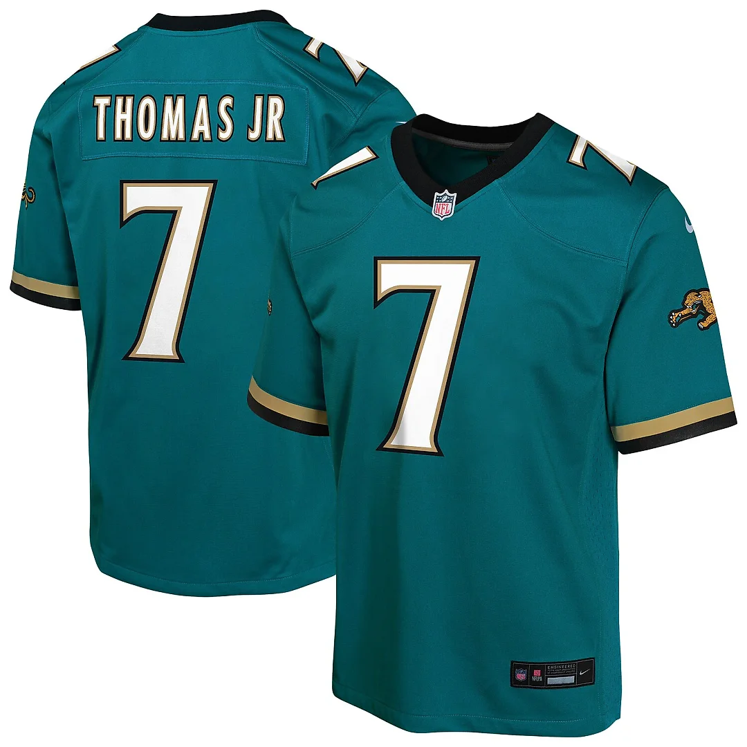 Zennovawear Brian Thomas Jr. Jacksonville Jaguars Youth Alternate 2 Prowler Throwback Game Jersey - Teal