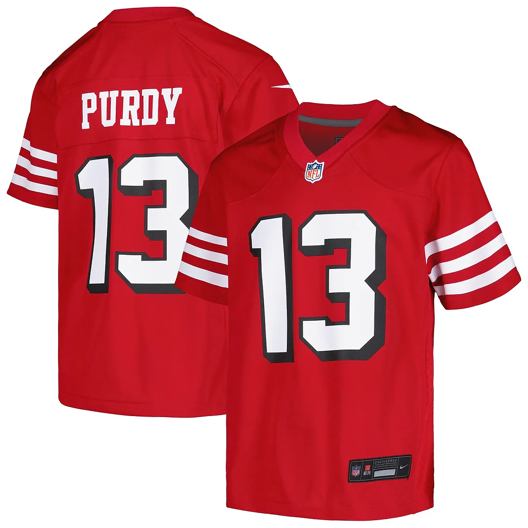 Zennovawear Brock Purdy San Francisco 49ers Youth Game Jersey - Scarlet