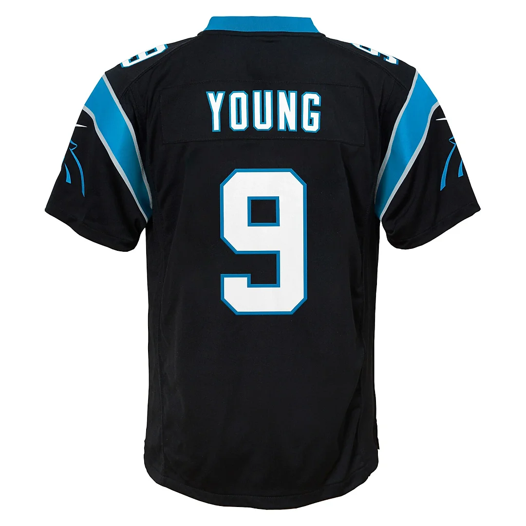 Zennovawear Bryce Young Carolina Panthers Youth Game Jersey - Black