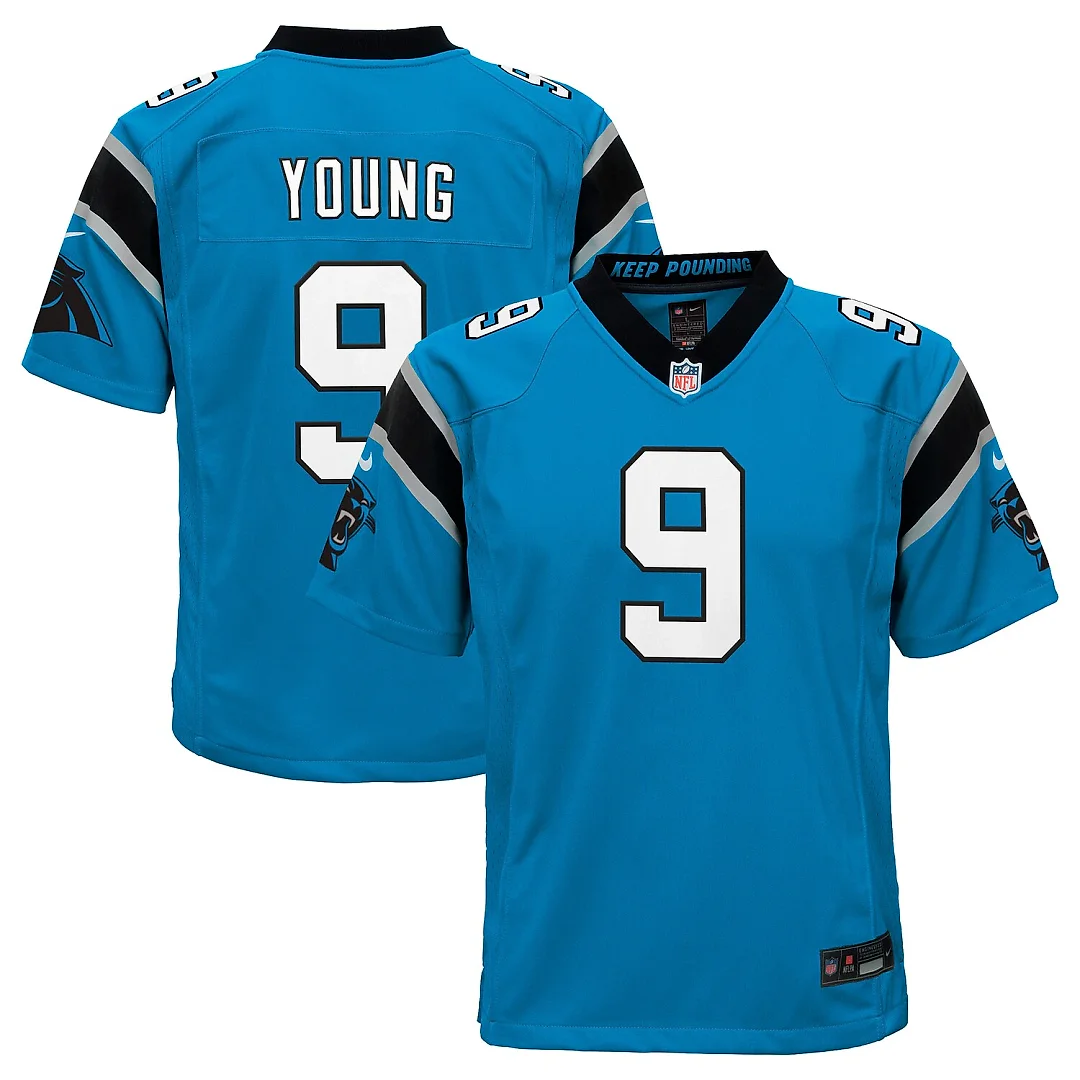 Zennovawear Bryce Young Carolina Panthers Youth Game Jersey - Blue