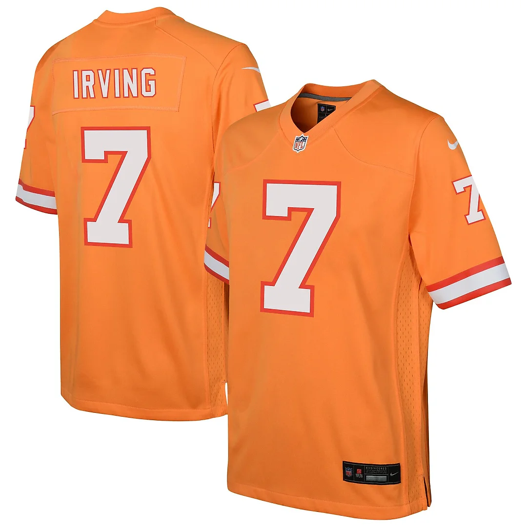 Zennovawear Bucky Irving Tampa Bay Buccaneers Youth Alternate Game Jersey - Orange