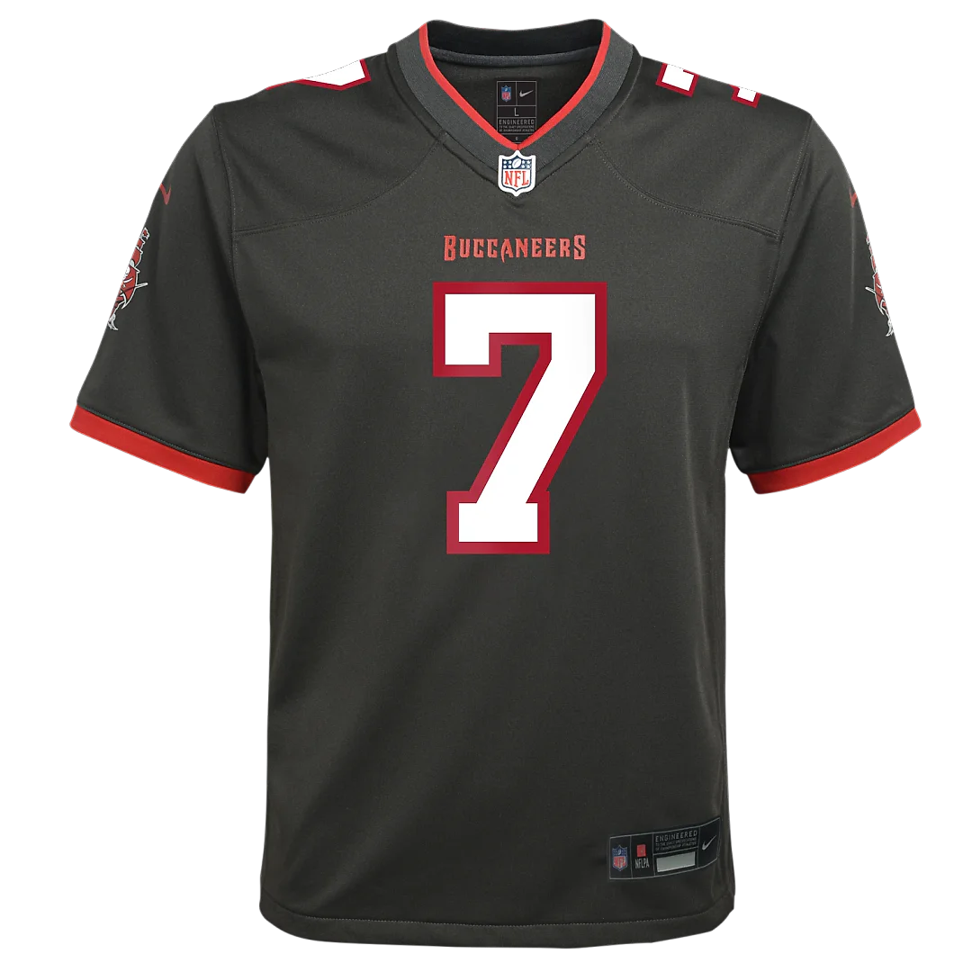 Zennovawear Bucky Irving Tampa Bay Buccaneers Youth Alternate Game Jersey - Pewter