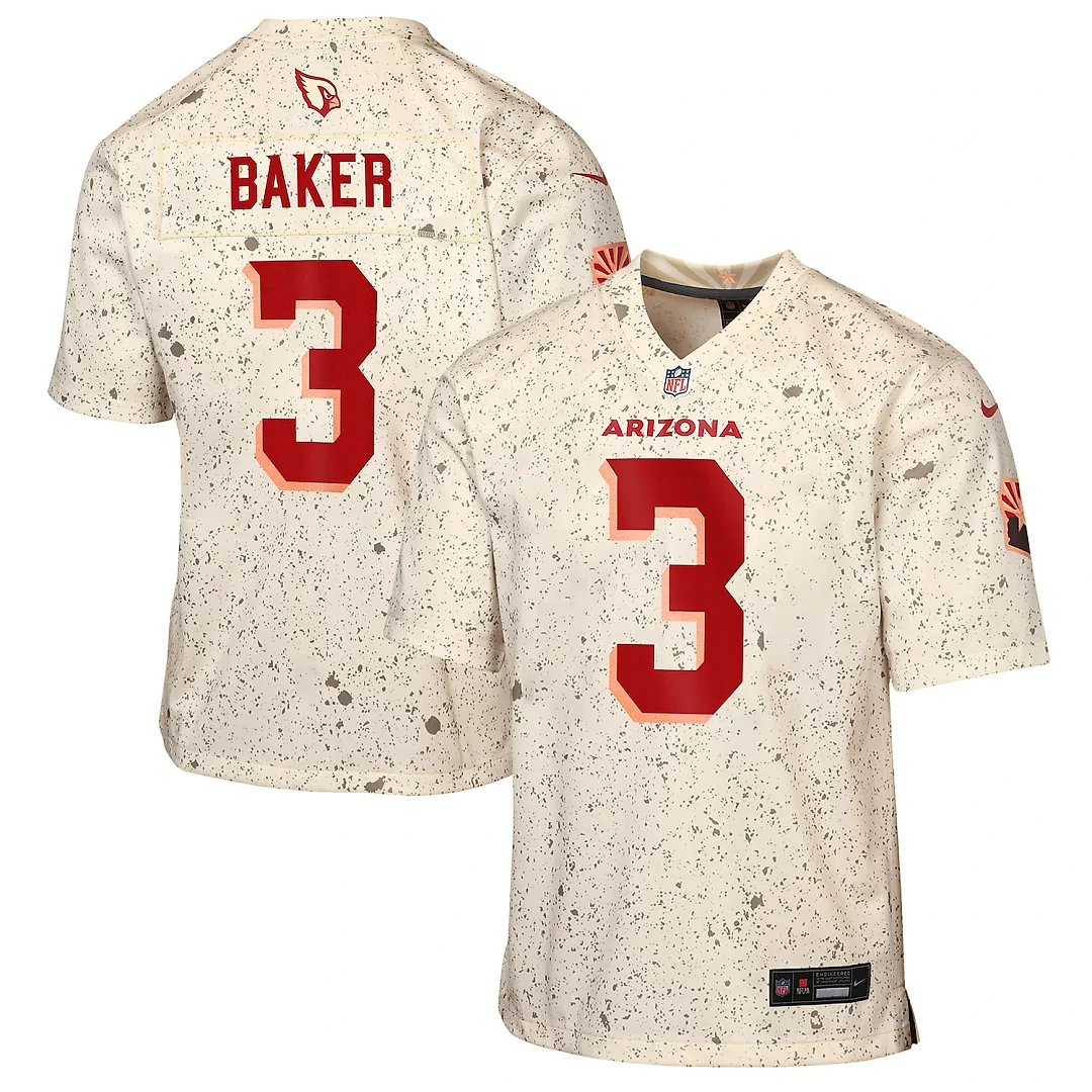 Zennovawear Budda Baker Arizona Cardinals Youth 2025 Rivalries Collection Game Jersey - Natural