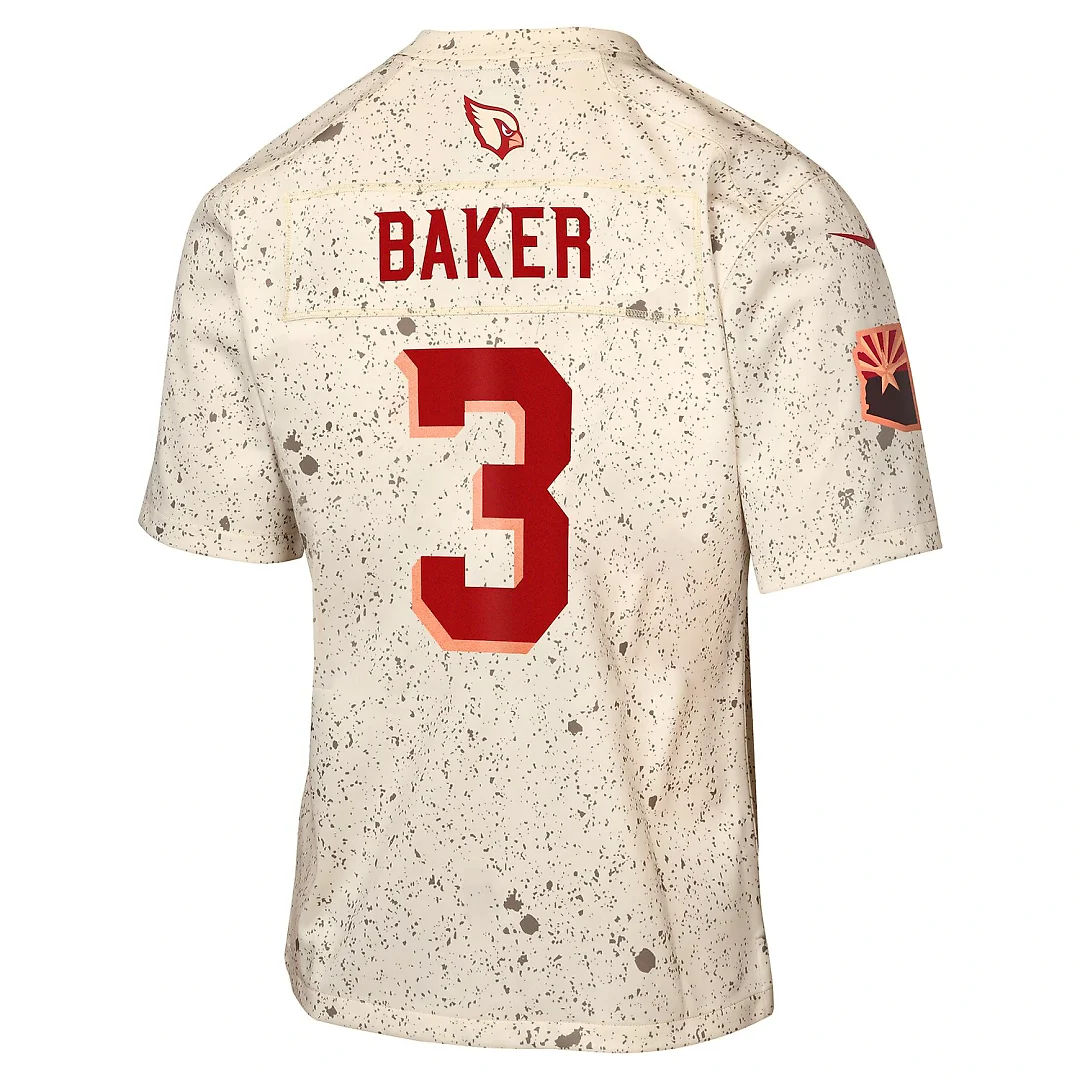 Zennovawear Budda Baker Arizona Cardinals Youth 2025 Rivalries Collection Game Jersey - Natural
