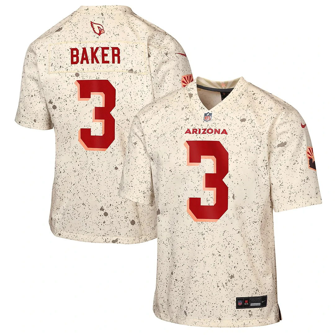 Zennovawear Budda Baker Arizona Cardinals Youth 2025 Rivalries Collection Game Jersey - Natural