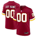 Zennovawear Washington Commanders Youth Custom Game Jersey - Burgundy